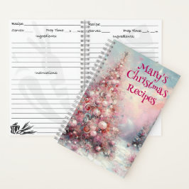 Gepersonaliseerde kerst recept boek Ornament kunst