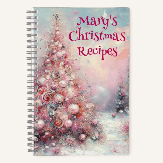 Gepersonaliseerde kerst recept boek Ornament kunst (Voorkant)