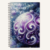 Gepersonaliseerde kerst recept boek Ornament kunst (Voorkant)