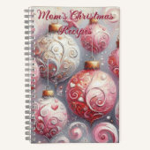 Gepersonaliseerde kerst recept boek Ornament kunst (Voorkant)