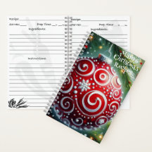 Gepersonaliseerde kerst recept boek Ornament kunst