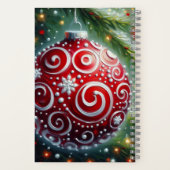 Gepersonaliseerde kerst recept boek Ornament kunst (Achterkant)