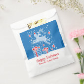 Gepersonaliseerde kerst rendier partij gunst tasse bedankzakje (Gezegeld)