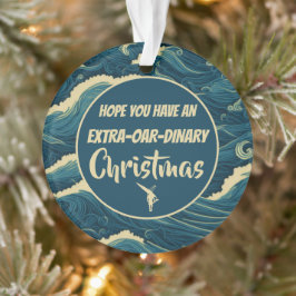 Gepersonaliseerde kerst roeien grappig acryl ornament