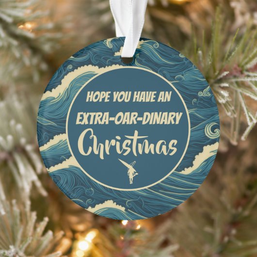 Gepersonaliseerde kerst roeien grappig acryl ornament (Boom)
