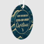 Gepersonaliseerde kerst roeien grappig acryl ornament (voorkant)