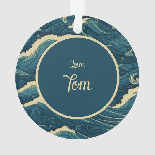 Gepersonaliseerde kerst roeien grappig acryl ornament (achterkant)