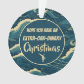 Gepersonaliseerde kerst roeien grappig acryl ornament (voorkant)