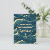 Gepersonaliseerde kerst roeien grappig briefkaart (Staand voorkant)