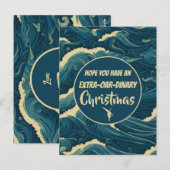 Gepersonaliseerde kerst roeien grappig briefkaart (Voorkant / Achterkant)