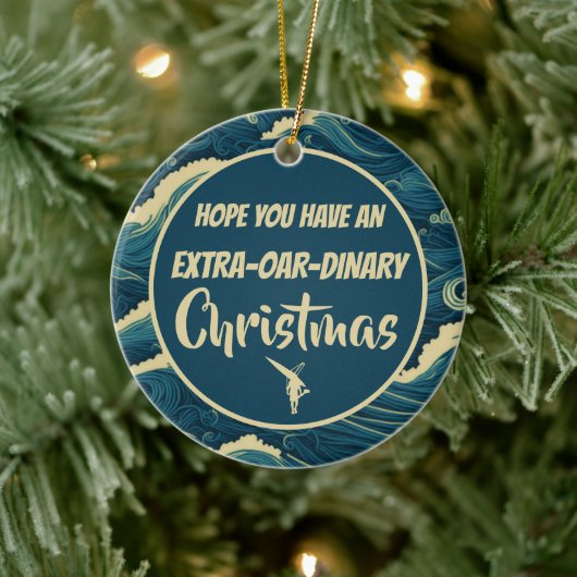 Gepersonaliseerde kerst roeien grappig Ornament (Boom)