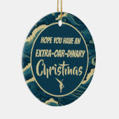 Gepersonaliseerde kerst roeien grappig Ornament (Rechts)