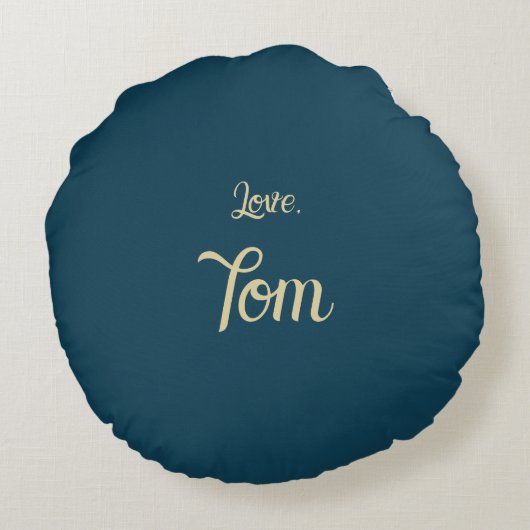 Gepersonaliseerde kerst roeien grappig rond kussen (Achterkant)