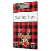 Gepersonaliseerde Kerst Rood en Zwart Buffalo Chec Klembord (Links)