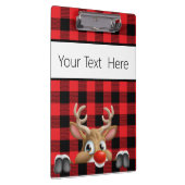 Gepersonaliseerde Kerst Rood en Zwart Buffalo Chec Klembord (Rechts)