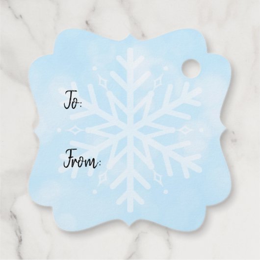 Gepersonaliseerde kerst roze sneeuwpop bedankjes labels (Achterkant)