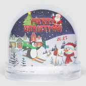 Gepersonaliseerde Kerst Sneeuw Wereldbol Custom Fa Sneeuwbol (Achterkant)