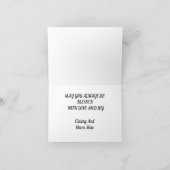 Gepersonaliseerde Kerst Sneeuwman North Star Kaart (Binnen)