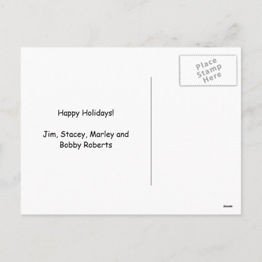 Gepersonaliseerde kerst sneeuwpop briefkaarten voo (Achterkant)