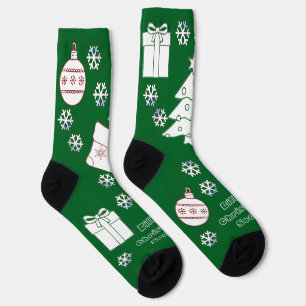 Gepersonaliseerde Kerst Sokken - Groen