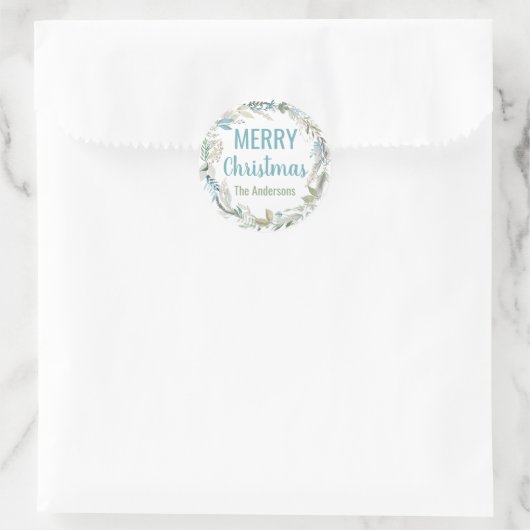 Gepersonaliseerde Kerst stickers Elegante envelop (Tas)