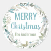 Gepersonaliseerde Kerst stickers Elegante envelop (Voorkant)