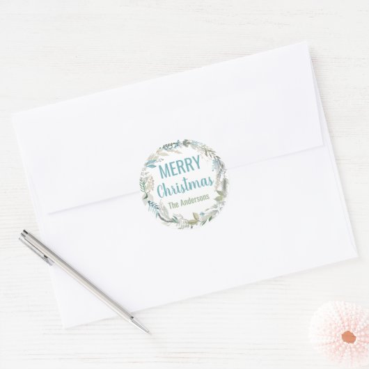Gepersonaliseerde Kerst stickers Elegante envelop (Envelop)