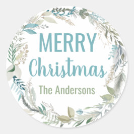 Gepersonaliseerde Kerst stickers Elegante envelop