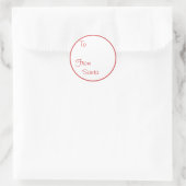 Gepersonaliseerde Kerst stickers met rode rand (Tas)