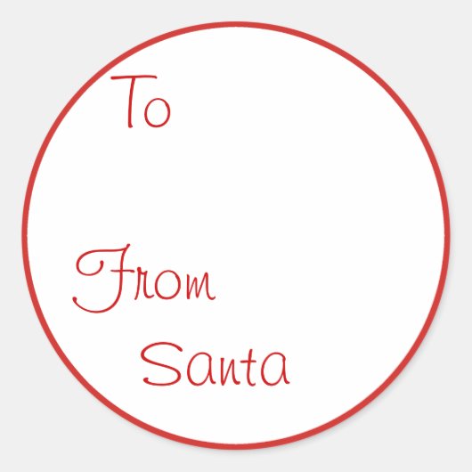 Gepersonaliseerde Kerst stickers met rode rand (Voorkant)