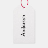 Gepersonaliseerde Kerst Stocking Labels, Stocking  Cadeaulabel (Achterkant)