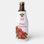 Gepersonaliseerde Kerst Stubby Houder Flesjeskoeler (Fles Voorkant)