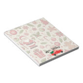 Gepersonaliseerde kerst-thema leraar cadeau notitieblok (Schuin)