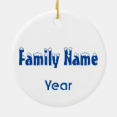 Gepersonaliseerde kerst van ons huis naar het jouw keramisch ornament (Achterkant)