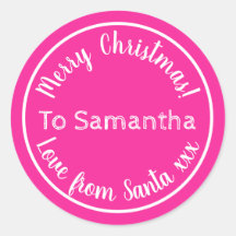 Gepersonaliseerde kerst van Santa Hot Pink