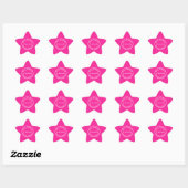 Gepersonaliseerde kerst van Santa Hot Pink Ster Sticker (Vel)