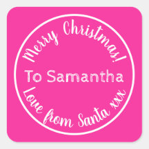 Gepersonaliseerde kerst van Santa Hot Pink