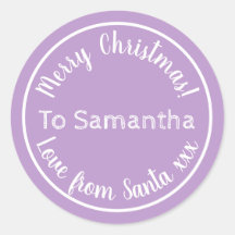 Gepersonaliseerde kerst van Santa Paarse Lila