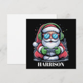 Gepersonaliseerde Kerst Videospel Santa Xmas Feestdagenkaart (Voorkant / Achterkant)