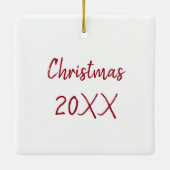 Gepersonaliseerde kerst vlinder gepersonaliseerde  keramisch ornament (Achterkant)