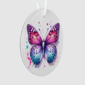 Gepersonaliseerde Kerst Vlinder Vakantie Keepsake Ornament (voorkant)