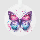 Gepersonaliseerde Kerst Vlinder Vakantie Keepsake Ornament (voorkant)