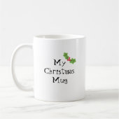 Gepersonaliseerde kerst voor Cute Holly en Berries Koffiemok (Links)