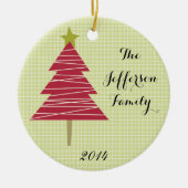Gepersonaliseerde kerst XMAS Tree Family Ornament (Voorkant)