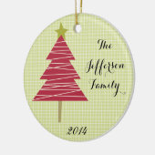 Gepersonaliseerde kerst XMAS Tree Family Ornament (Links)