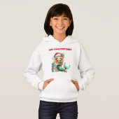 Gepersonaliseerde Kerst Zeemeermin Hoodie (Voorkant volledig)