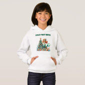 Gepersonaliseerde Kerst Zeemeermin Kinder Hoodie (Voorkant volledig)