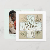 Gepersonaliseerde Kerstafhankelijke vogels  Feestdagenkaart (Voorkant / Achterkant)