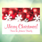 Gepersonaliseerde kerstbanner Red Tree-versieringe Raamsticker (Vel 3)