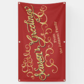 Gepersonaliseerde kerstbanner seizoen's Groetjes Spandoek (Verticaal)